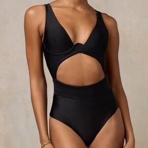 *New, Tags On* MBM Swim One Piece Black Swimsuit